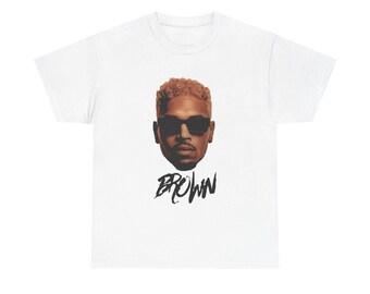 Chris Brown Brown Album Portrait T-Shirt – Big Face Graphic Tee