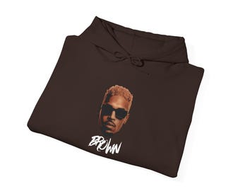 Chris Brown - Brown Merch Face Hoodie | Brown Album Hoodie