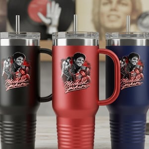 Michael Jackson Tumbler Insulated Travel Mug | 40oz image 13