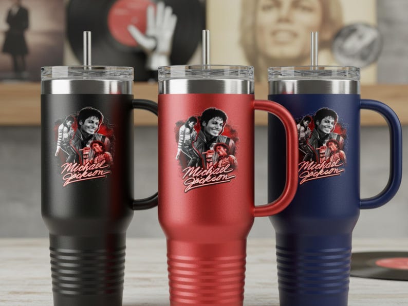 Michael Jackson Tumbler Insulated Travel Mug | 40oz image 13