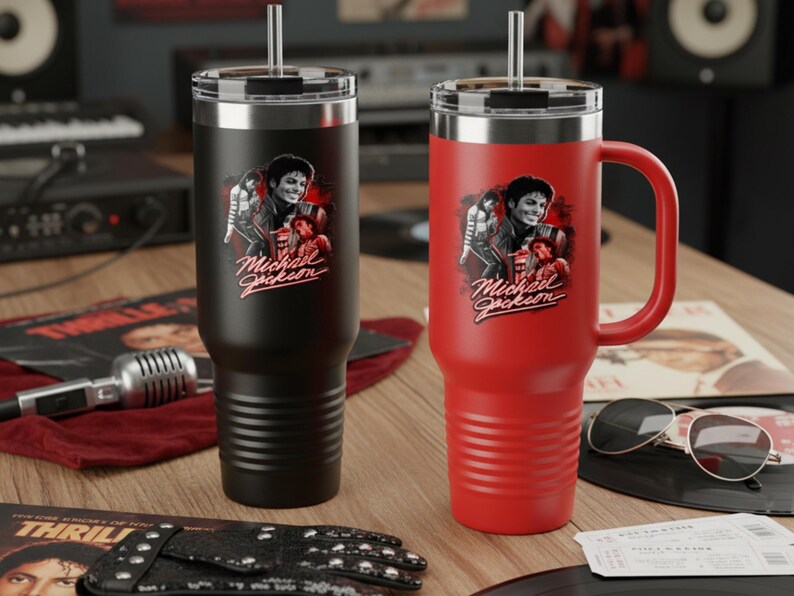 Michael Jackson Tumbler Insulated Travel Mug | 40oz image 14
