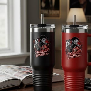 Michael Jackson Tumbler Insulated Travel Mug | 40oz image 9