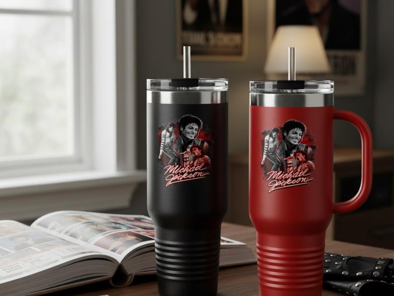Michael Jackson Tumbler Insulated Travel Mug | 40oz image 9