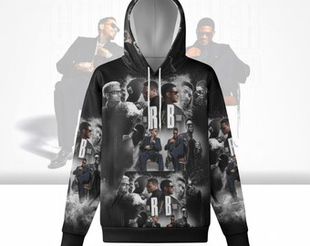 Raymond and Brown All-Over Print Hoodie with Drawstrings, Cozy Midweight - Unisex
