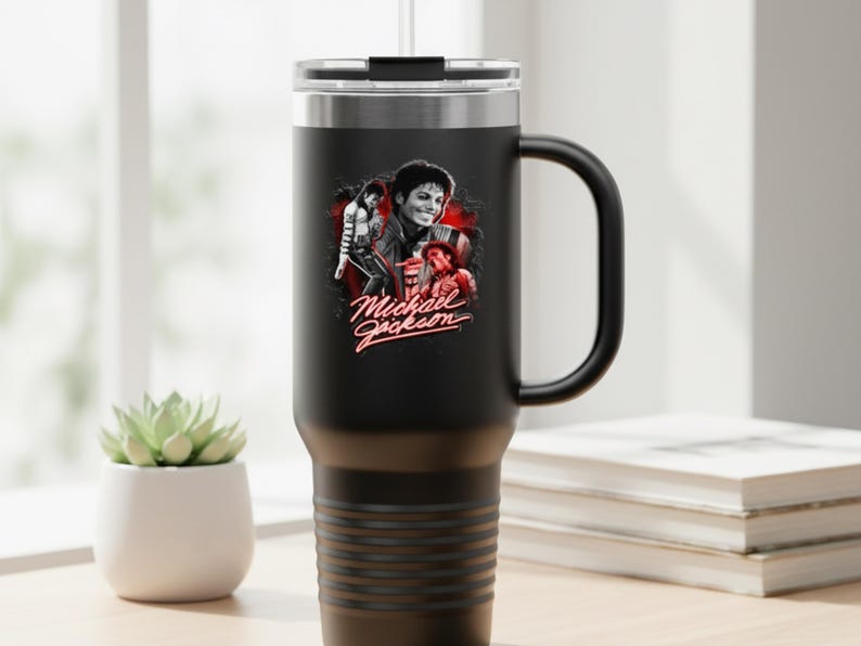 Michael Jackson Tumbler Insulated Travel Mug | 40oz image 3