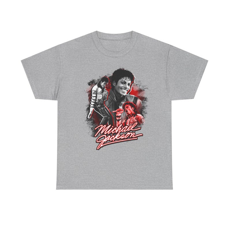 Michael Jackson Graphic Tee - Vintage Retro Music Icon Shirt, Soft Cotton, Twill Shoulder Tape image 6