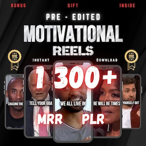 1300+ Pre-Edited Motivational Videos, Ready-to-Post Viral Content for Instagram Reels, TikTok & YouTube Shorts, Digital Marketing, MRR, PLR