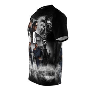 R&B Tour Shirt with Dates | Raymond and Brown All-Over Print Tee | Front and Back image 6