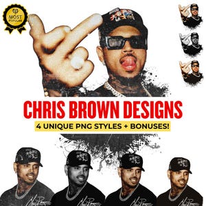 Chris Brown Breezy Bowl XX Tour 2025 PNGs (Vintage, Retro, Grunge, B&W) + Bonuses