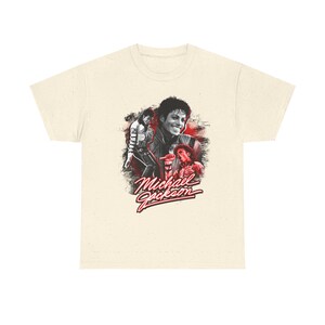 Michael Jackson Graphic Tee - Vintage Retro Music Icon Shirt, Soft Cotton, Twill Shoulder Tape image 7