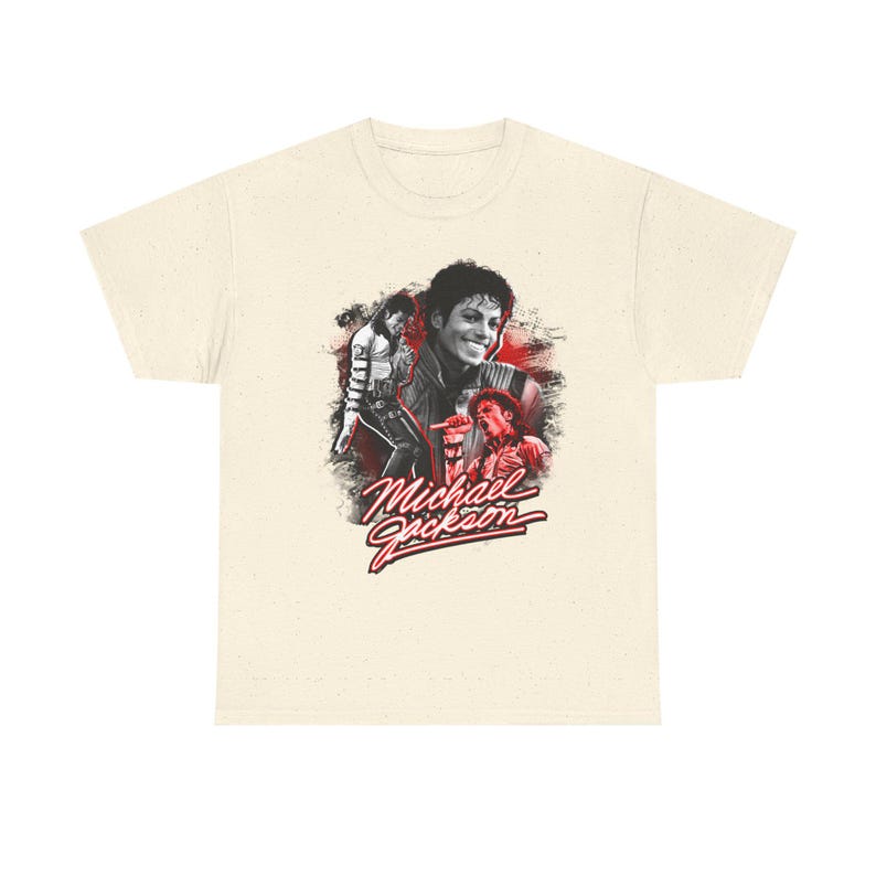 Michael Jackson Graphic Tee - Vintage Retro Music Icon Shirt, Soft Cotton, Twill Shoulder Tape image 7