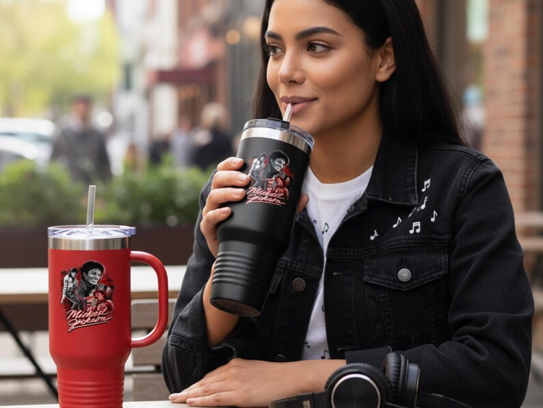 Michael Jackson Tumbler Insulated Travel Mug | 40oz image 4