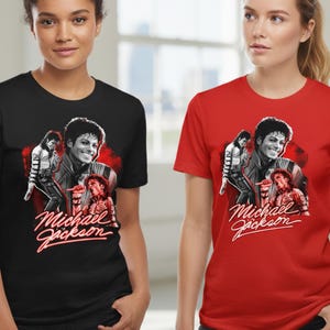 Michael Jackson Graphic Tee - Vintage Retro Music Icon Shirt, Soft Cotton, Twill Shoulder Tape image 11