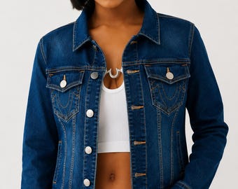 True Religion spijkerjas | Dames | Stijl jaren 2000 | Y2K |