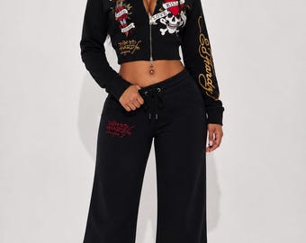 Survêtement ed Hardy Noir / Y2K