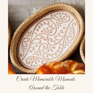 Christmas Bread Warmer with Terracotta Stone Gift for Bakers, Sourdough Lover, Cozy Home