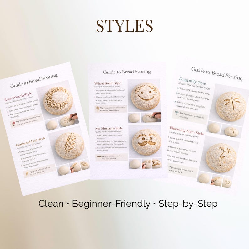 Sourdough Scoring Designs | Bread Lame Beginner Guide (PDF Bundle) - Etsy