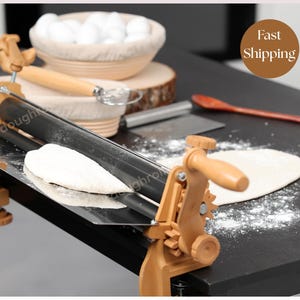Manual Dough Sheeter  19&quot; Inch Roller Machine for Fondant Pastry  Croissants Pizza Bakery Dough Laminator for Home or Professional Kitchen