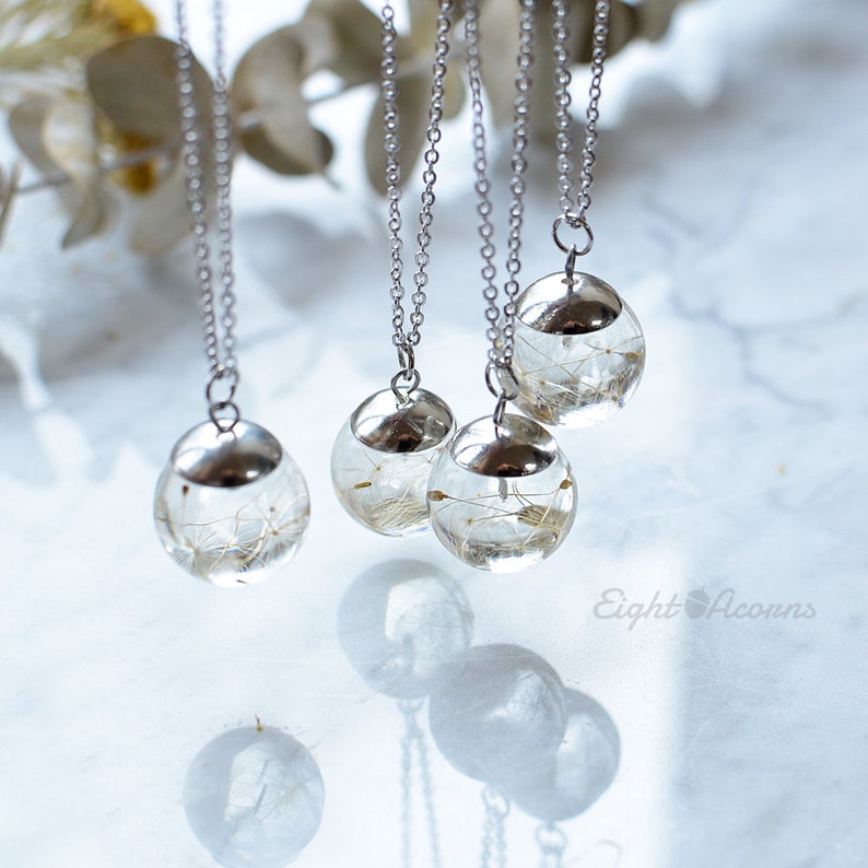 White Baby Breath Necklace Real Flower Necklace Bridal Etsy