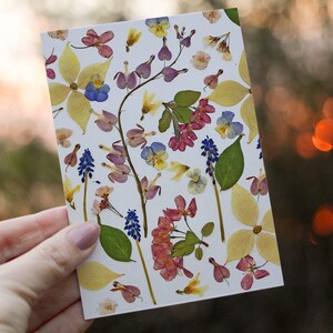 Frühlingsblumen Grußkarte, Briefpapier, Blanko Grußkarten, Blumen Briefpapier, Grußkarte botanische Grußkarte / PRINT