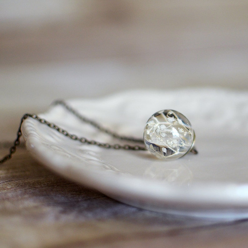 White Baby Breath Necklace Real Flower Necklace Bridal Etsy