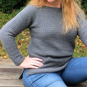 Crochet Sweater Pattern - Crochet Pullover Pattern - Serenity Pullover Crochet Pattern PDF 316