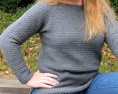 Serenity Pullover Crochet Pattern: Easy Sweater (PDF Pattern)
