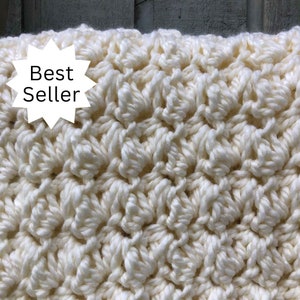 Easy Throw Crochet Pattern - Super Soft Throw - Heavy Throw Blanket Pattern PDF