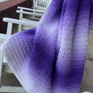 Easy Chenille Blanket - Beginner Blanket Pattern - Candy Shoppe Dreams Crochet Blanket