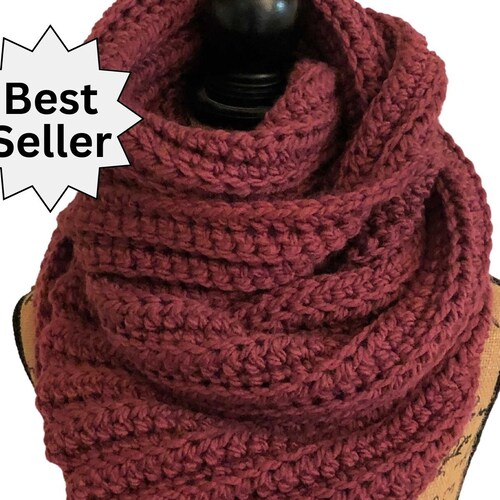 Chunky Scarf Crochet Pattern Super Scarf Sunset Ridge Etsy