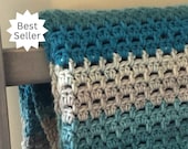 Crochet Blanket Pattern - Afghan Crochet Pattern - Beginner Crochet Pattern - Beach Getaway Collection - Beachcomber Blanket PDF 342