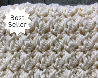Easy Throw Crochet Pattern - Super Soft Throw - Heavy Throw Blanket Pattern PDF