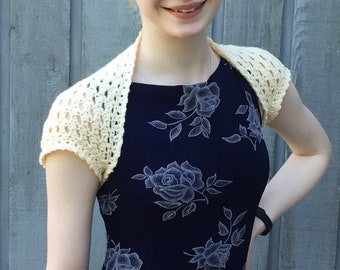 Crop Bolero Pattern - Shrug Crochet Pattern - Summer Sweater Demi Shrug