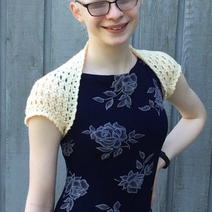 Crop Bolero Pattern - Shrug Crochet Pattern - Summer Sweater Demi Shrug