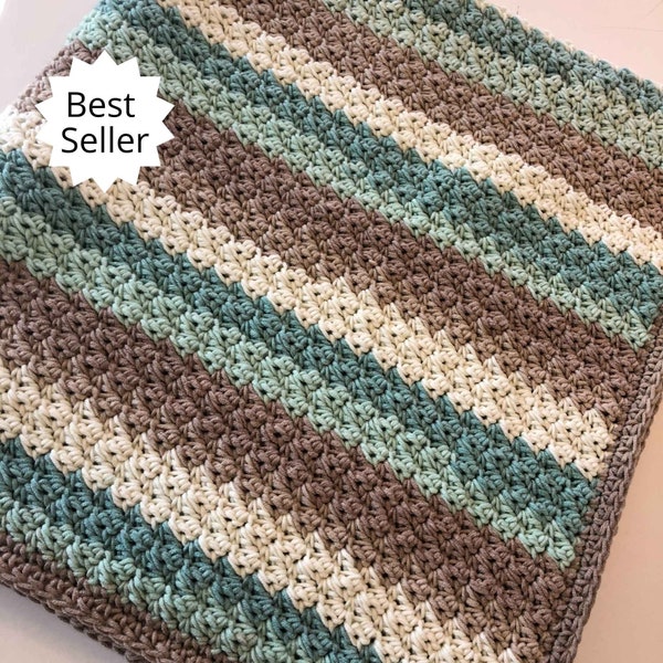 Baby Blanket Crochet Pattern - Blanket Crochet Pattern - Baby Afghan Crochet Pattern - Sand & Sea Blanket PDF 345