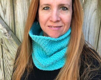 Tunisian Cowl Crochet Pattern - Honeycomb Cowl PDF