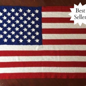 American Flag Blanket Crochet Pattern pdf 235 image 1