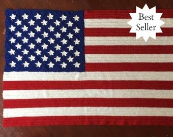 American Flag Blanket Crochet Pattern pdf 235