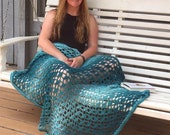 Throw Crochet Pattern - Summer Breeze Throw Blanket 