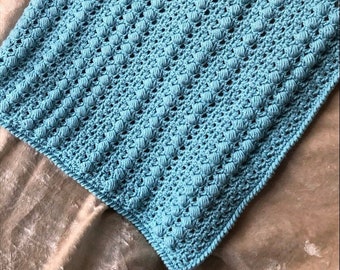 Bobble Baby Blanket Crochet Pattern -Berry Bliss Textured Crochet Blanket Pattern PDF