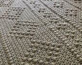Bobble Throw Crochet Pattern: Textured Diamond Blanket (PDF)