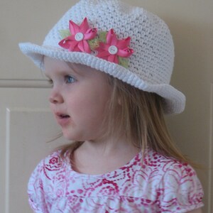 Crochet Sunhat Pattern Crochet Hat Pattern Daisy May Brimmed Sunhat Crochet Pattern image 3