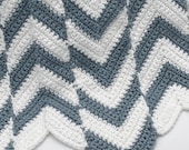 Easy Chevron Blanket Crochet Blanket - Baby Blanket Pattern - Shifting Chevrons Modern Throw - 4 sizes included