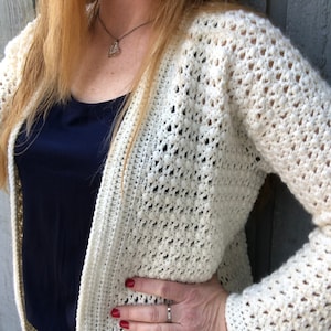 Cardigan Sweater Crochet Pattern - Berry Bliss Cardigan PDF 302