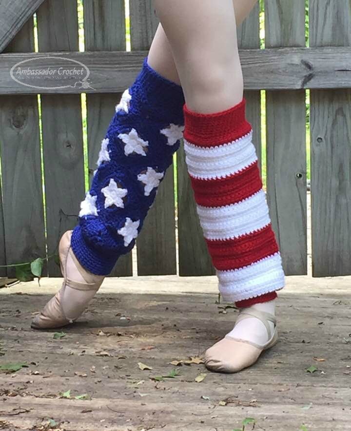 30 Crochet Leg Warmers Patterns for Retro, Cozy, and Statement Style 30 American Flag Leg Warmers