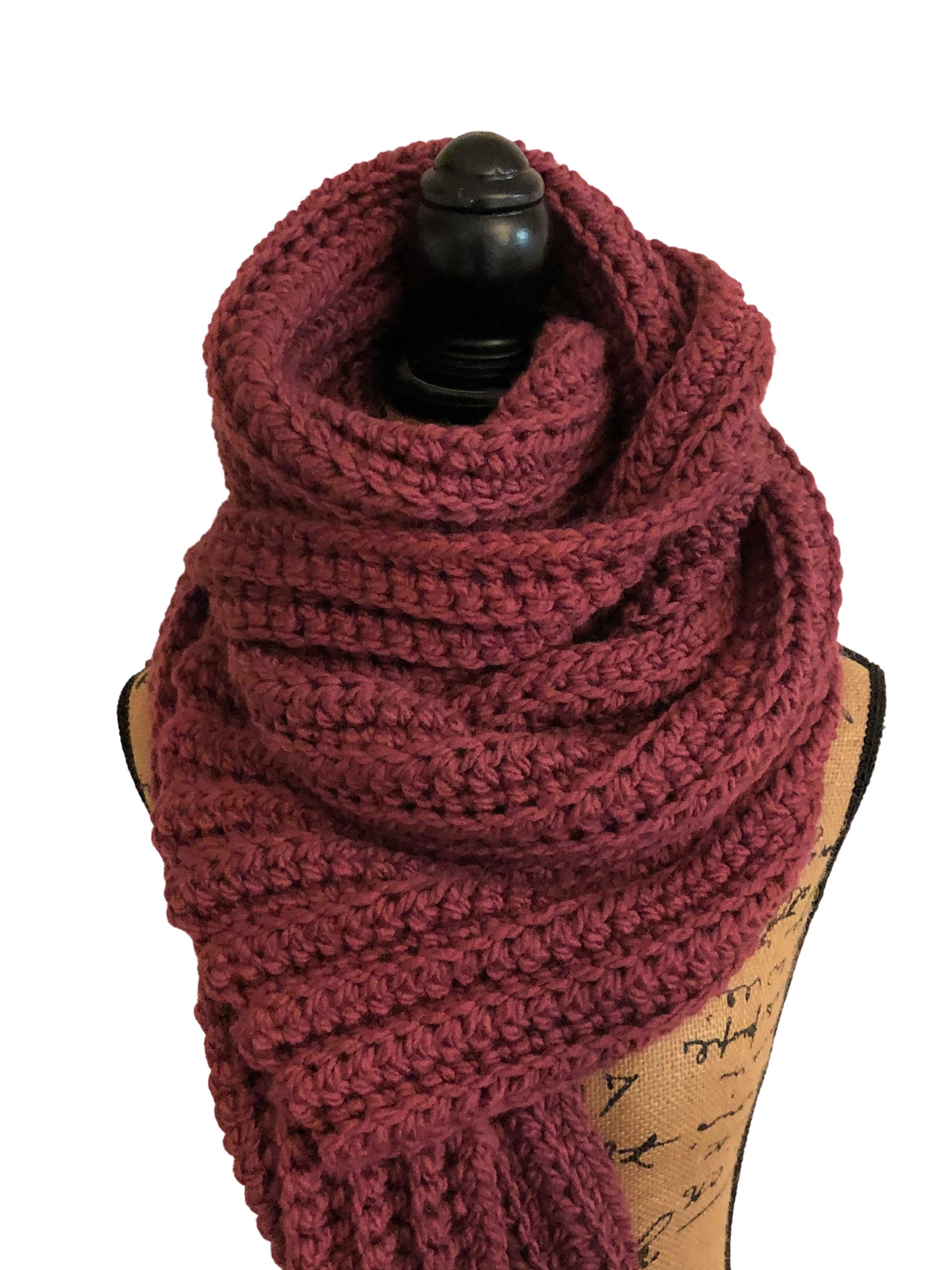 Chunky Scarf Crochet Pattern - Super Scarf - Sunset Ridge Super Scarf ...