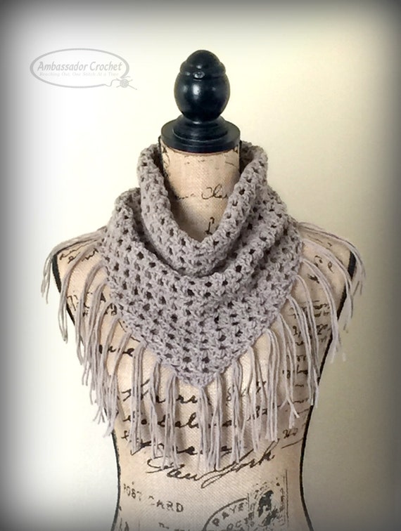 Crochet Pattern Oakley Fringe Cowl PDF Ireland