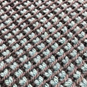 Tunisian Blanket Square Crochet Pattern - Tunisian Colorwork Square Pattern - Tunisian Crochet