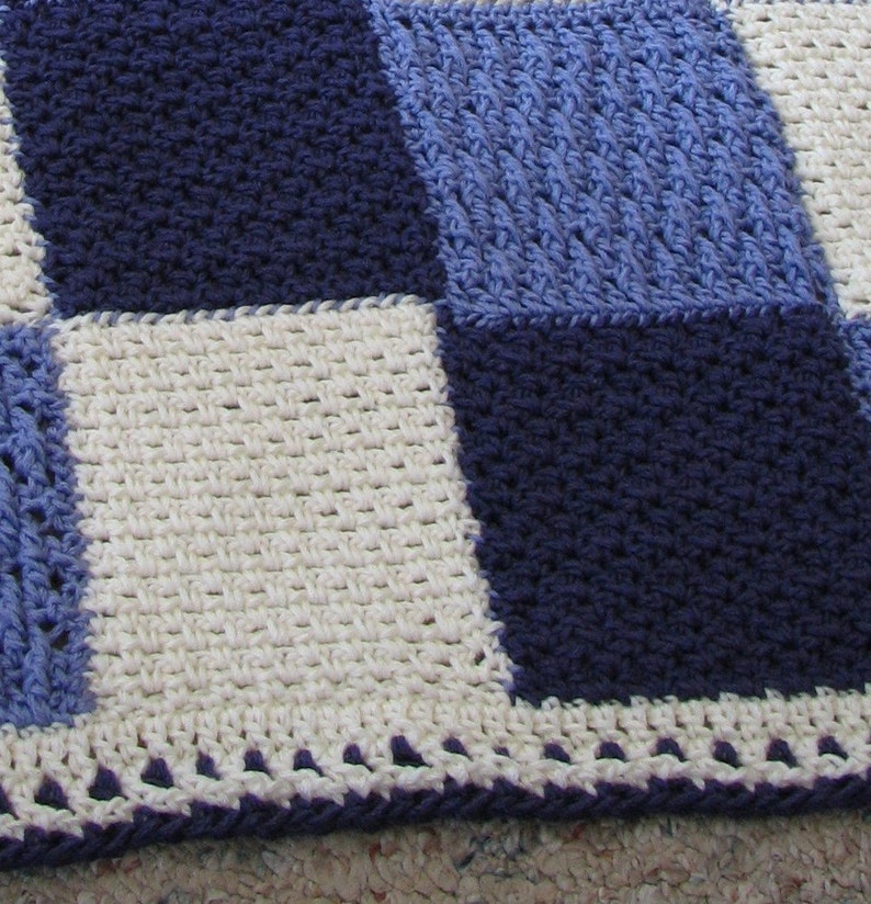 Purple Patchwork Baby Afghan Crochet Pattern PDF Etsy