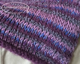 Tunisian Blanket Pattern - Tunisian Afghan Pattern - Vineyard Throw Crochet Pattern